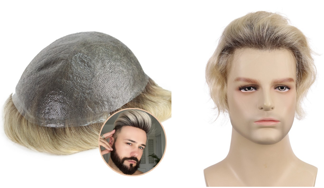 men highlight blonde